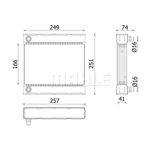 CR 926 000P - Radiator, engine cooling 