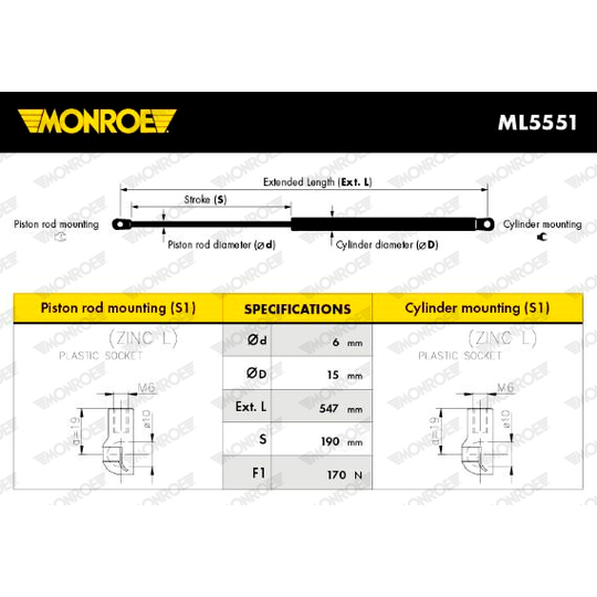 ML5551 - Kaasujousi, takalasi 