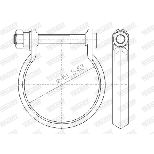 80732 - Clamp, exhaust system 