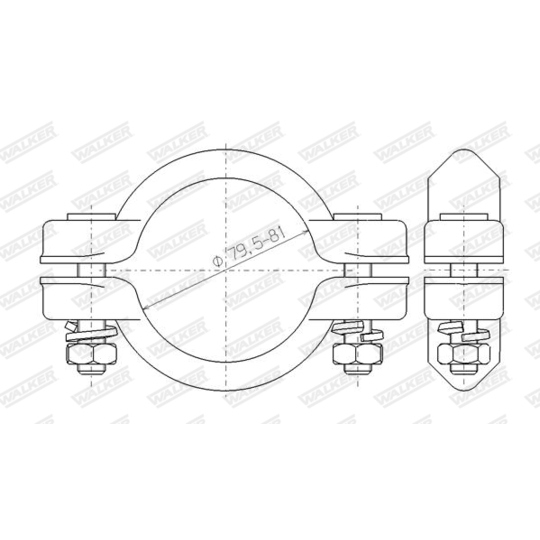 86219 - Clamp, exhaust system 