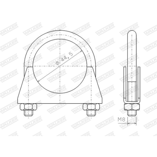 82307 - Clamp, exhaust system 