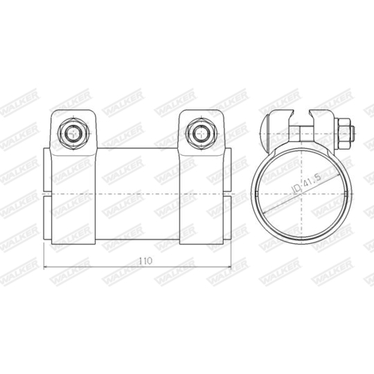 86141 - Röranslutning, avgassystem 