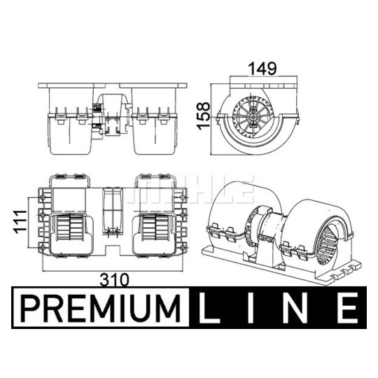 AB 145 000P - Sisätilapuhallin 