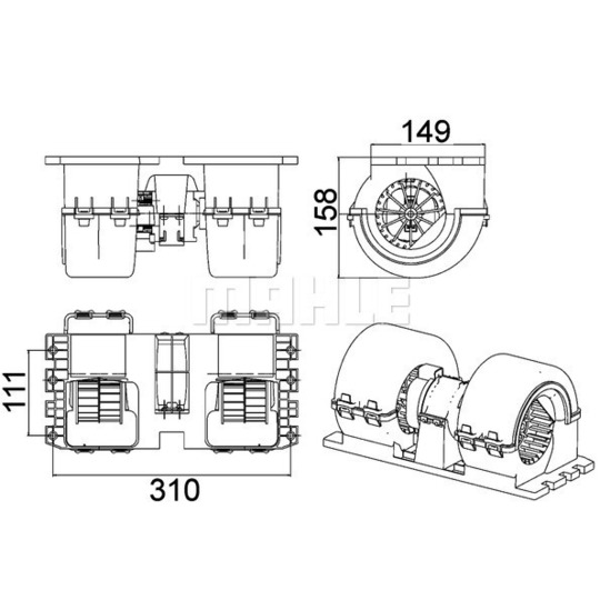 AB 145 000P - Sisätilapuhallin 