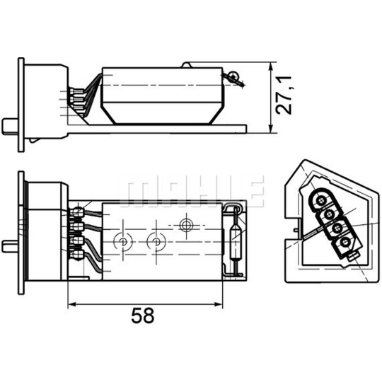 ABR 11 000P - Resistor, interior blower 