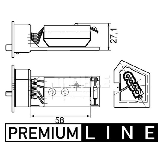 ABR 11 000P - Resistor, interior blower 