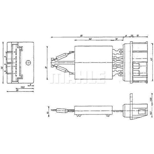 ABR 101 000P - Resistor, interior blower 