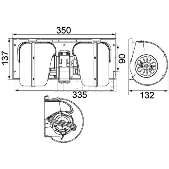 AB 85 000P - Kupéfläkt 