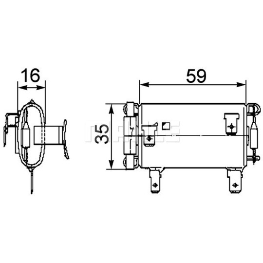 ABR 14 000P - Resistor, interior blower 