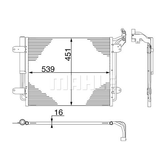 AC 12 000S - Condenser, air conditioning 