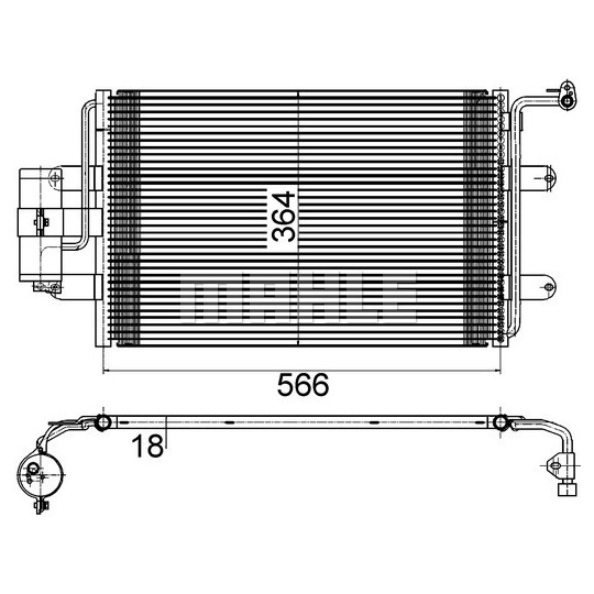 AC 180 000S - Condenser, air conditioning 