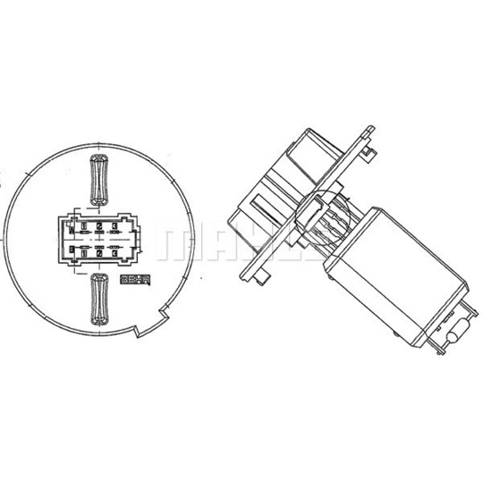 ABR 57 000P - Resistor, interior blower 