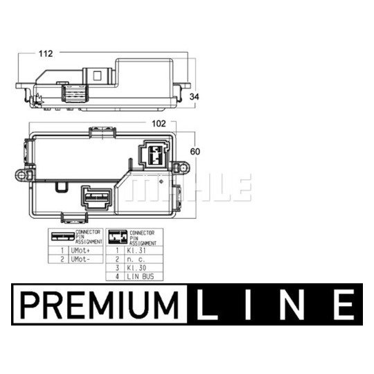 ABR 68 000P - Regulator, passenger compartment fan 