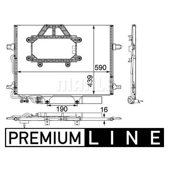 AC 453 000P - Condenser, air conditioning 