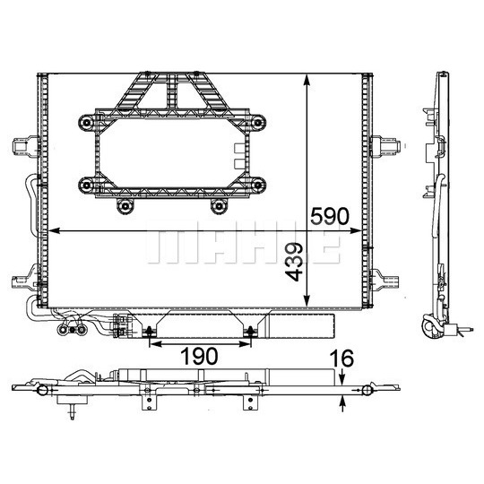 AC 453 000P - Condenser, air conditioning 