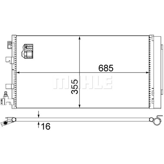 AC 630 000S - Condenser, air conditioning 