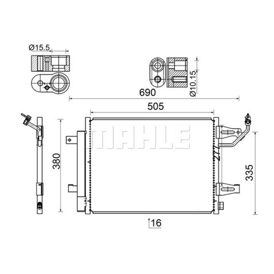 AC 509 000S - Condenser, air conditioning 