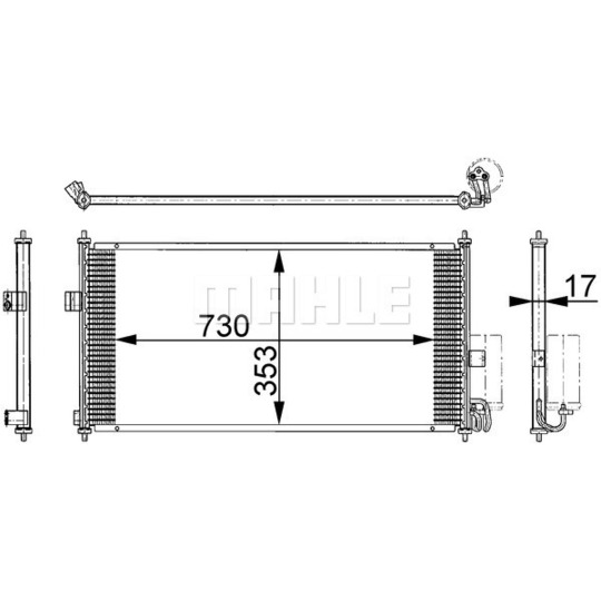 AC 674 000S - Condenser, air conditioning 