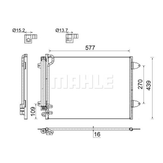 AC 666 000S - Condenser, air conditioning 