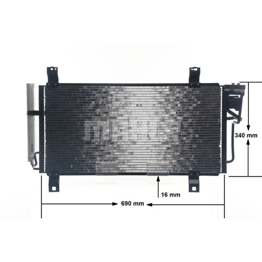 AC 714 000S - Condenser, air conditioning 