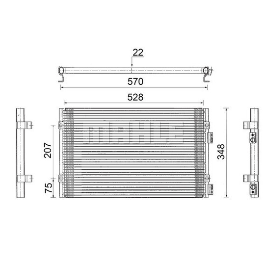 AC 820 000S - Condenser, air conditioning 