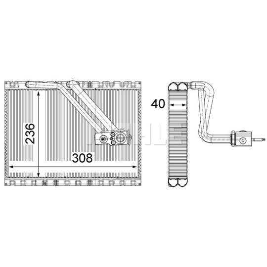 AE 128 000P - Evaporator, air conditioning 