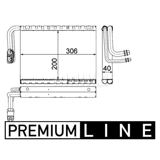 AE 92 000P - Evaporator, air conditioning 