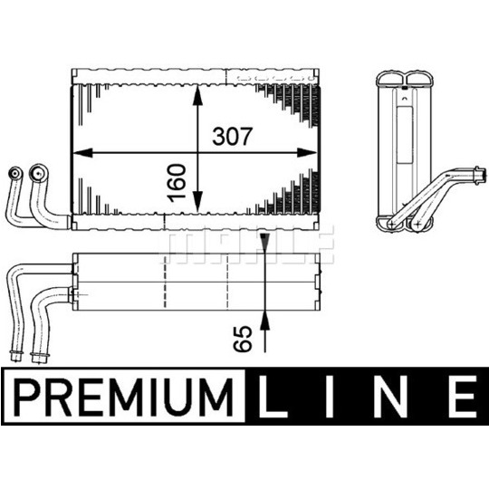 AE 68 000P - Evaporator, air conditioning 