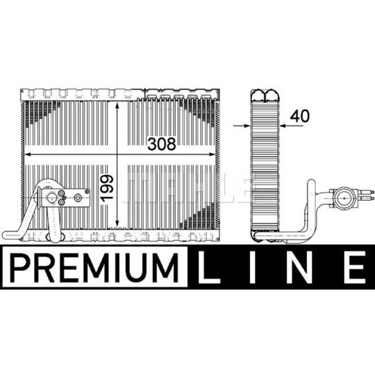 AE 124 000P - Evaporator, air conditioning 