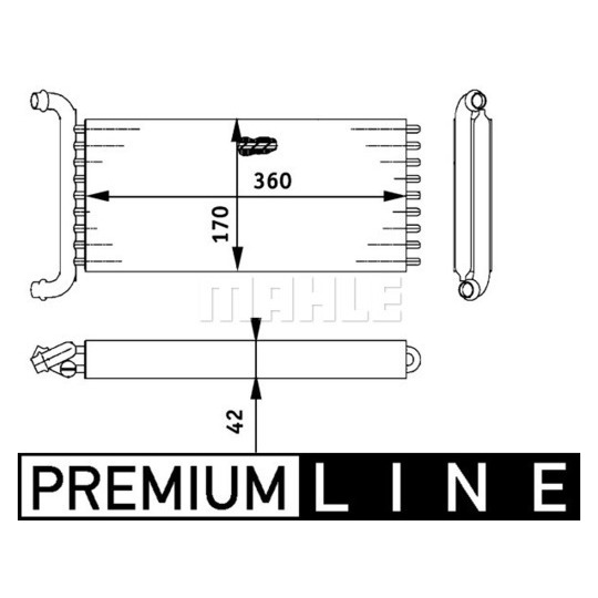 AH 113 000P - Heat Exchanger, interior heating 