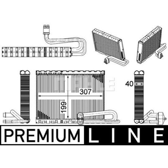 AE 121 000P - Evaporator, air conditioning 