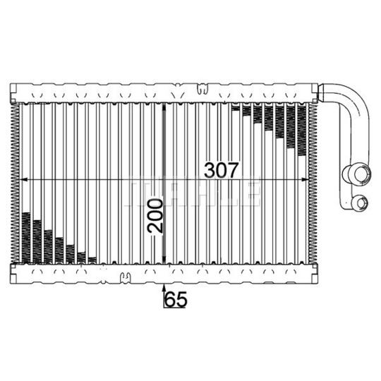 AE 2 000P - Evaporator, air conditioning 