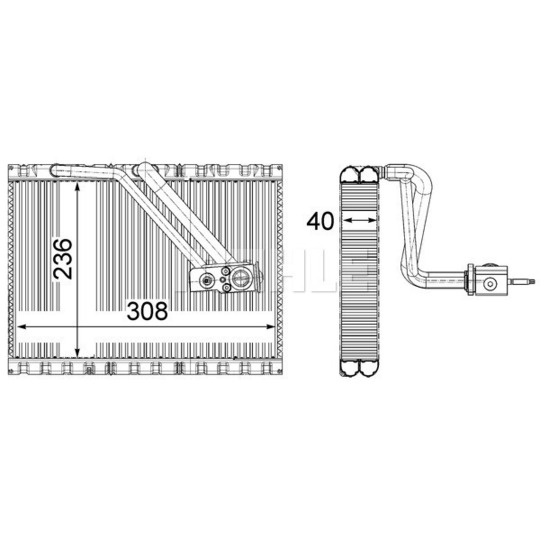 AE 127 000P - Evaporator, air conditioning 