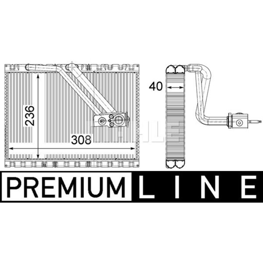 AE 128 000P - Evaporator, air conditioning 