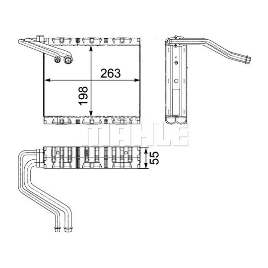 AE 85 000P - Evaporator, air conditioning 