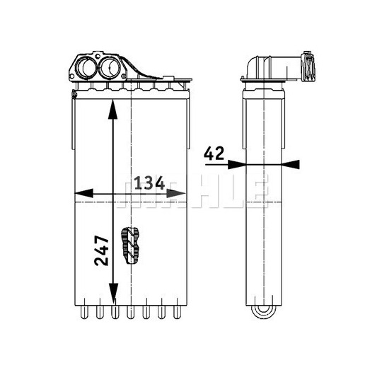 AH 112 000P - Heat Exchanger, interior heating 