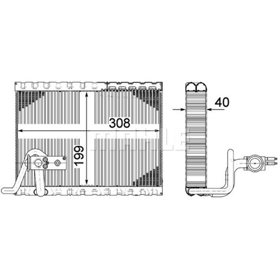 AE 124 000P - Evaporator, air conditioning 