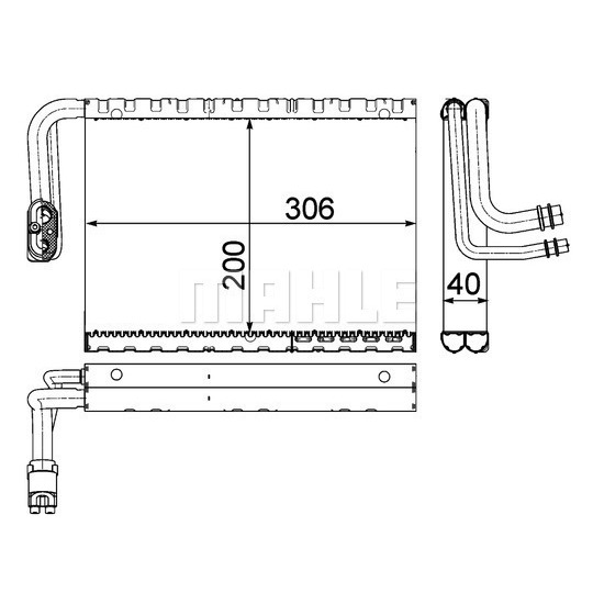 AE 92 000P - Evaporator, air conditioning 