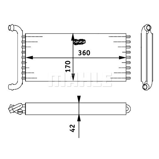 AH 113 000P - Heat Exchanger, interior heating 