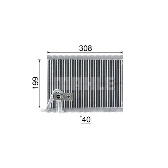 AE 124 000P - Evaporator, air conditioning 