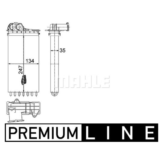 AH 194 000P - Heat Exchanger, interior heating 