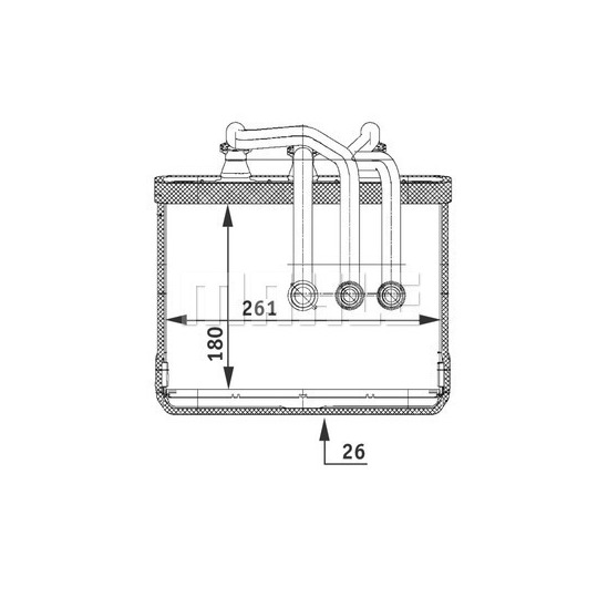 AH 80 000P - Heat Exchanger, interior heating 