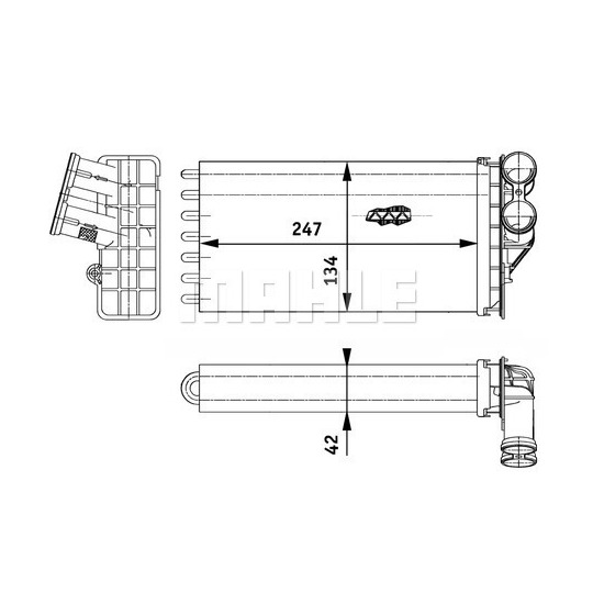 AH 82 000P - Heat Exchanger, interior heating 