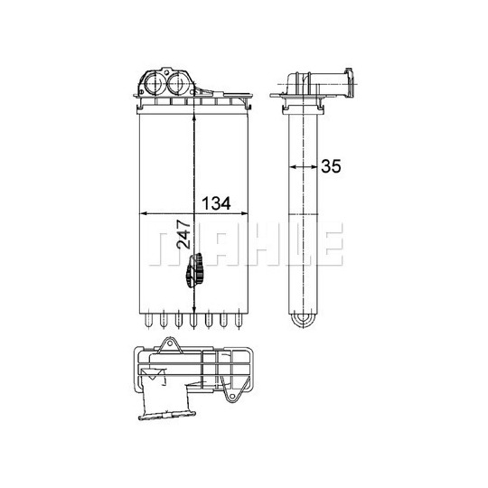 AH 194 000P - Heat Exchanger, interior heating 