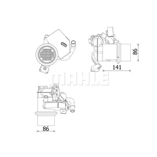 CE 14 000P - Radiaator,heitgaaside tagasijooks 