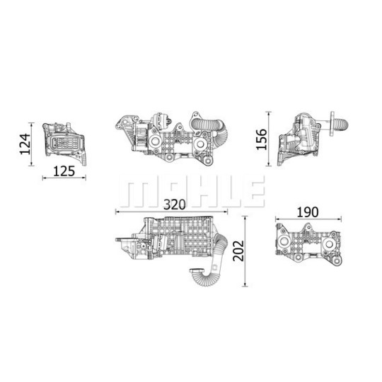 CE 43 000P - Cooler, Exhaust Gas Recirculation 