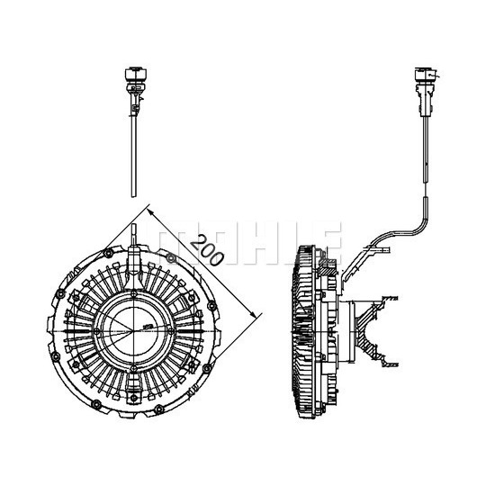 CFC 100 000P - Clutch, radiator fan 