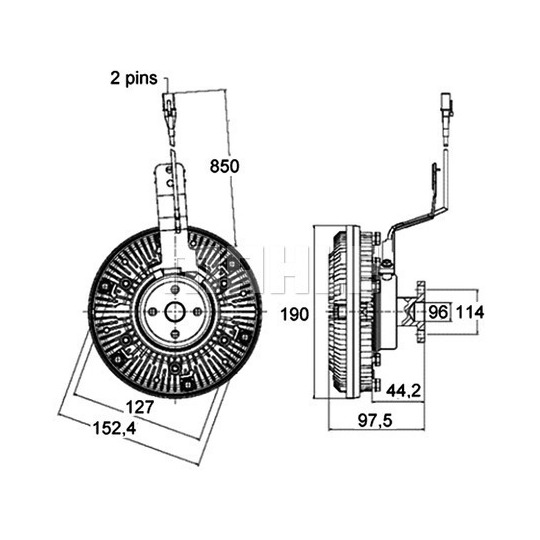 CFC 136 000P - Clutch, radiator fan 