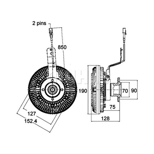 CFC 134 000P - Clutch, radiator fan 