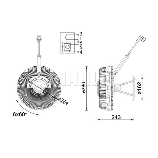 CFC 173 000P - Clutch, radiator fan 